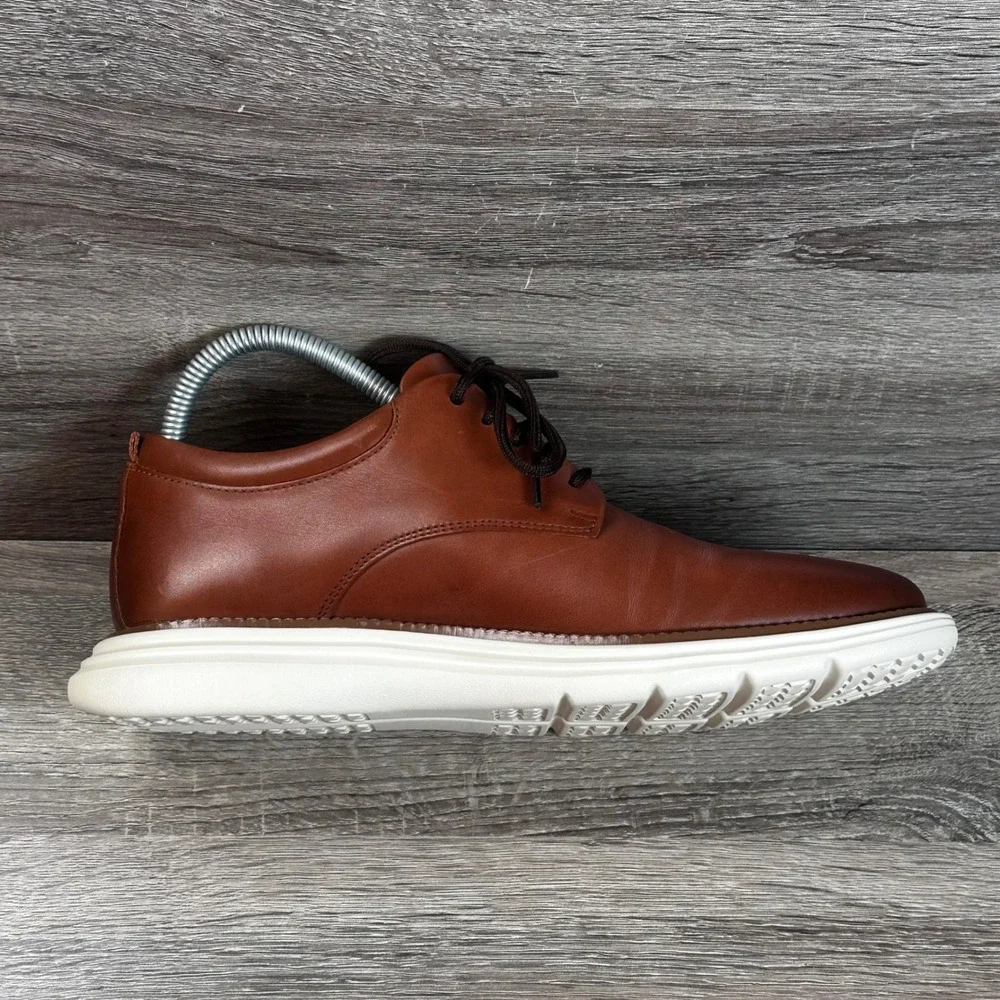 Cole Haan Grand+ Ultra Oxford Dress Shoes Mens 8 British Tan Leather NEW